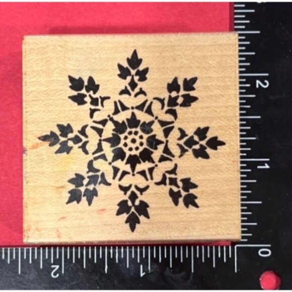 Penny Black Brush Flake 2783F Snowflake Wood Mounted Rubber Stamp - Picture 1 of 5